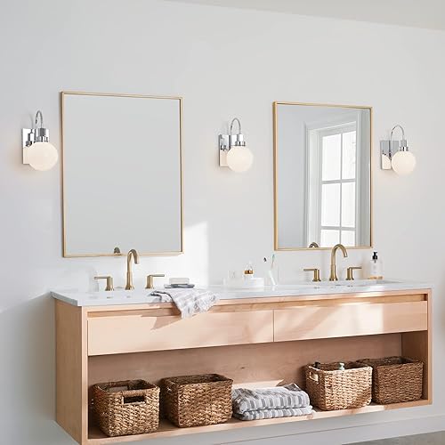 Miniatura 11 de Kichler Aplique de pared hexagonal de 11.5 pulgadas con 1 luz con cristal de ópalo en cromo, 11.5 x 9 x 5.75 pulgadas