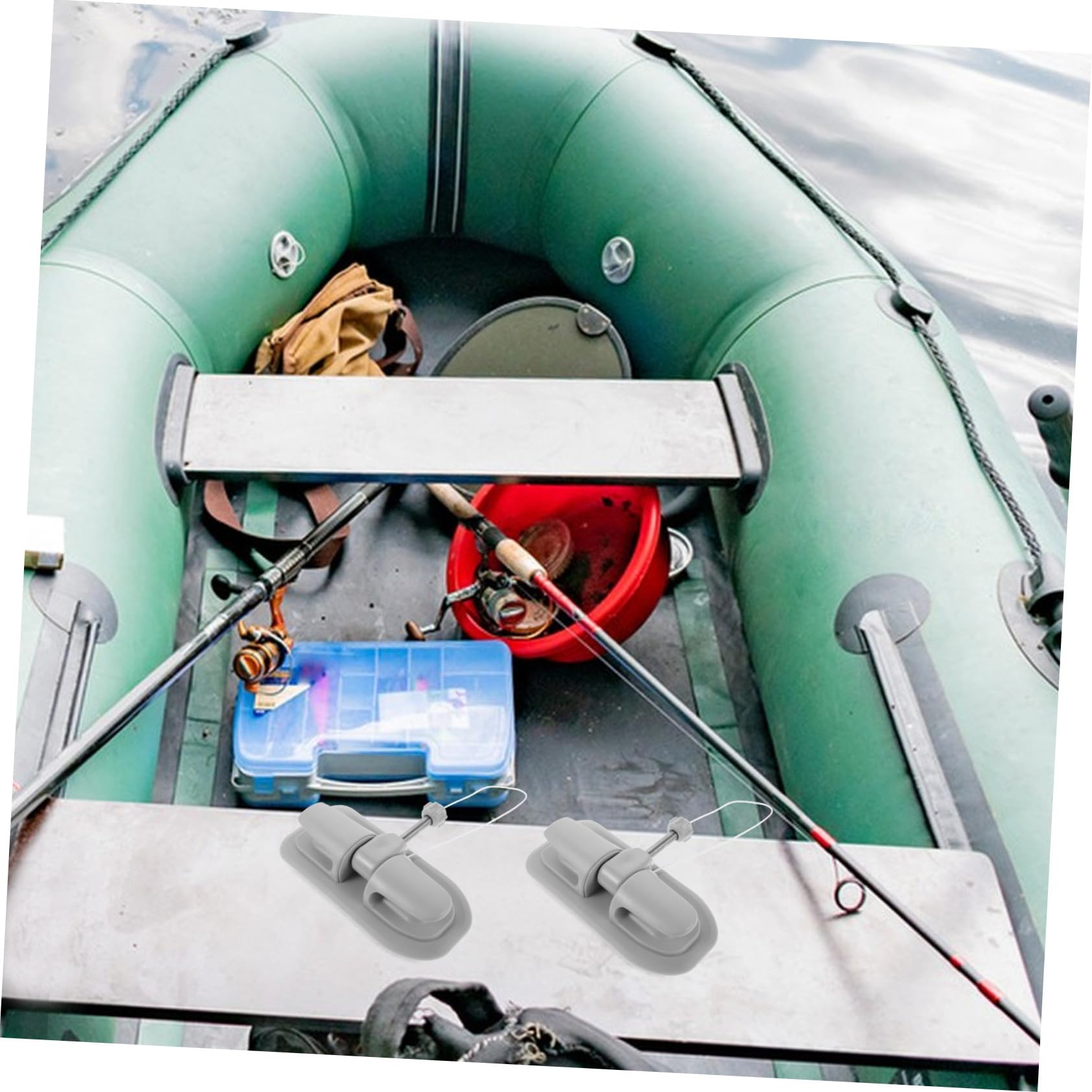 UPKOCH 2stücke Paddelhalter Für Kajaks Bootsruderdockaufnahme Seitlich Montiertes Ruderdock Verstellbare Paddelclips Langlebige Aluminiumlegierung Und PVC Konstruktion Mühelose Montage Fü