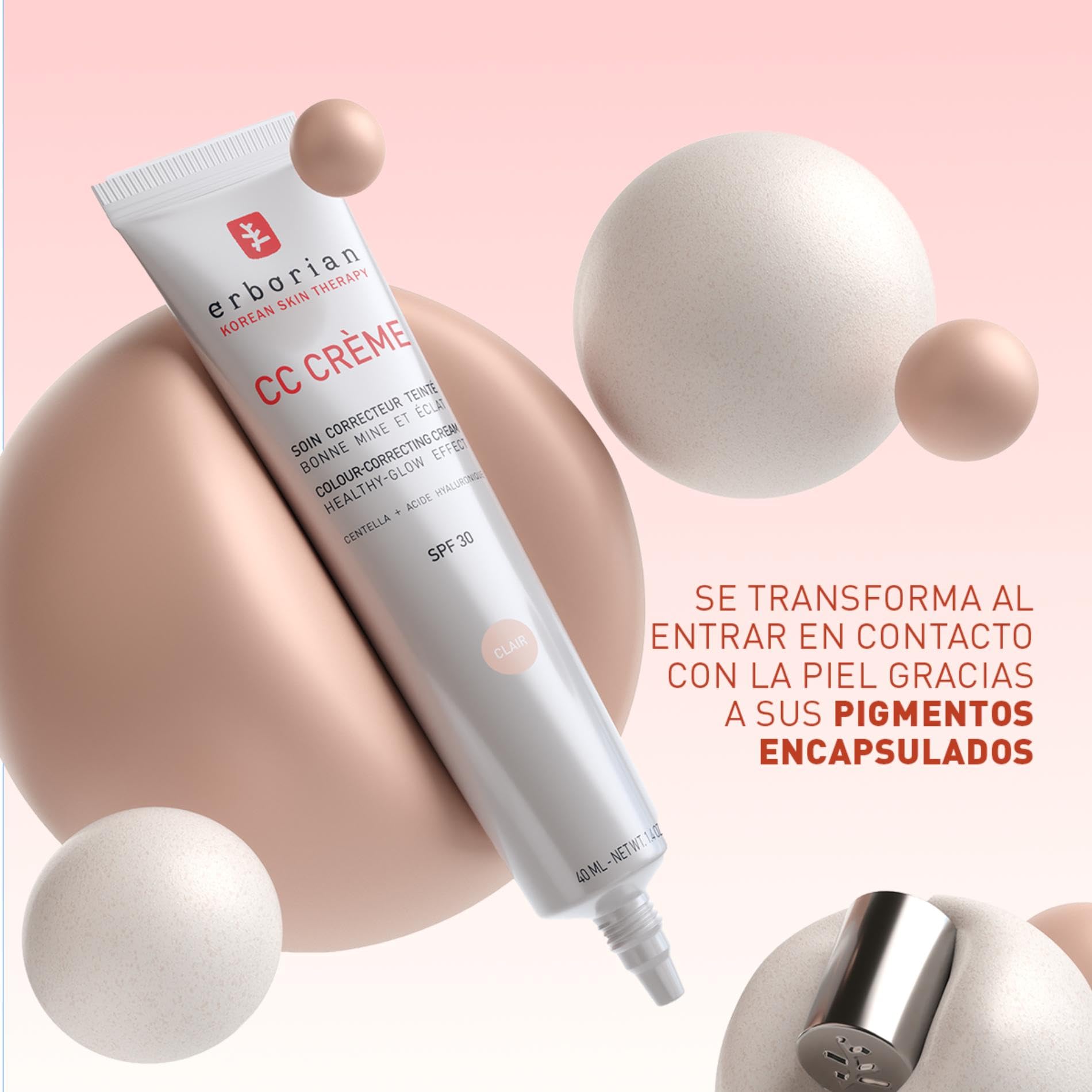 Erborian - CC Crème con Centella Asiática - Crema Facial Iluminadora de Alta Definición y Maquillaje - Protección Solar SPF 30 - Cosmética Coreana — view 7