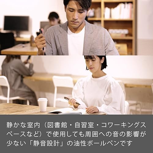 Miniatura 7 de Pentel Bolígrafo a base de aceite, Calme 0.020 in, negro, tinta negra, 5 unidades XBXA105A-A