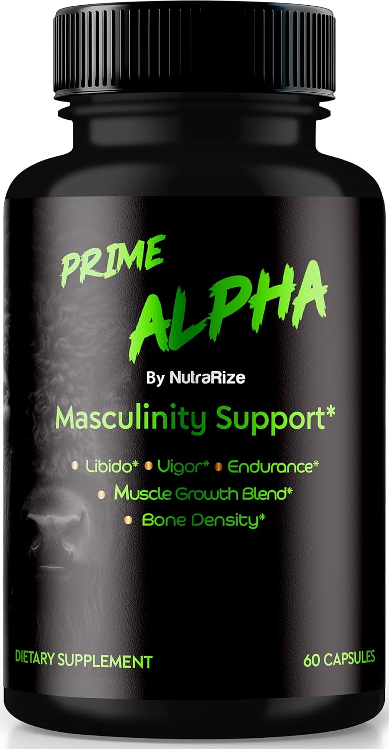 NutraRize Prime Alpha Pills for Men, Official Prime Alpha Max Performance, All Natural Male Support for Lasting Energy and Overall Health, PrimeAlpha Reviews (60 Capsules)