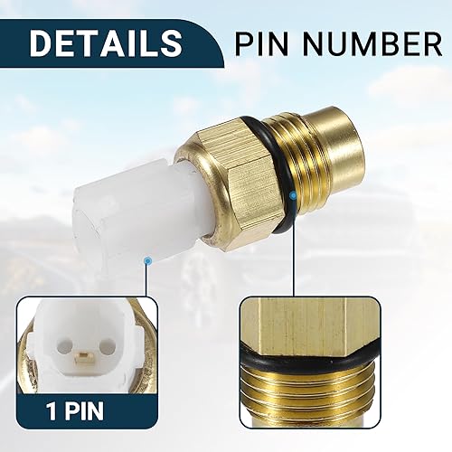 Miniatura 4 de F FIERCE CYCLE Sensor de temperatura del refrigerante para Toyota Corolla Durable No.89428-12160 Sensor de temperatura del agua del tono dorado