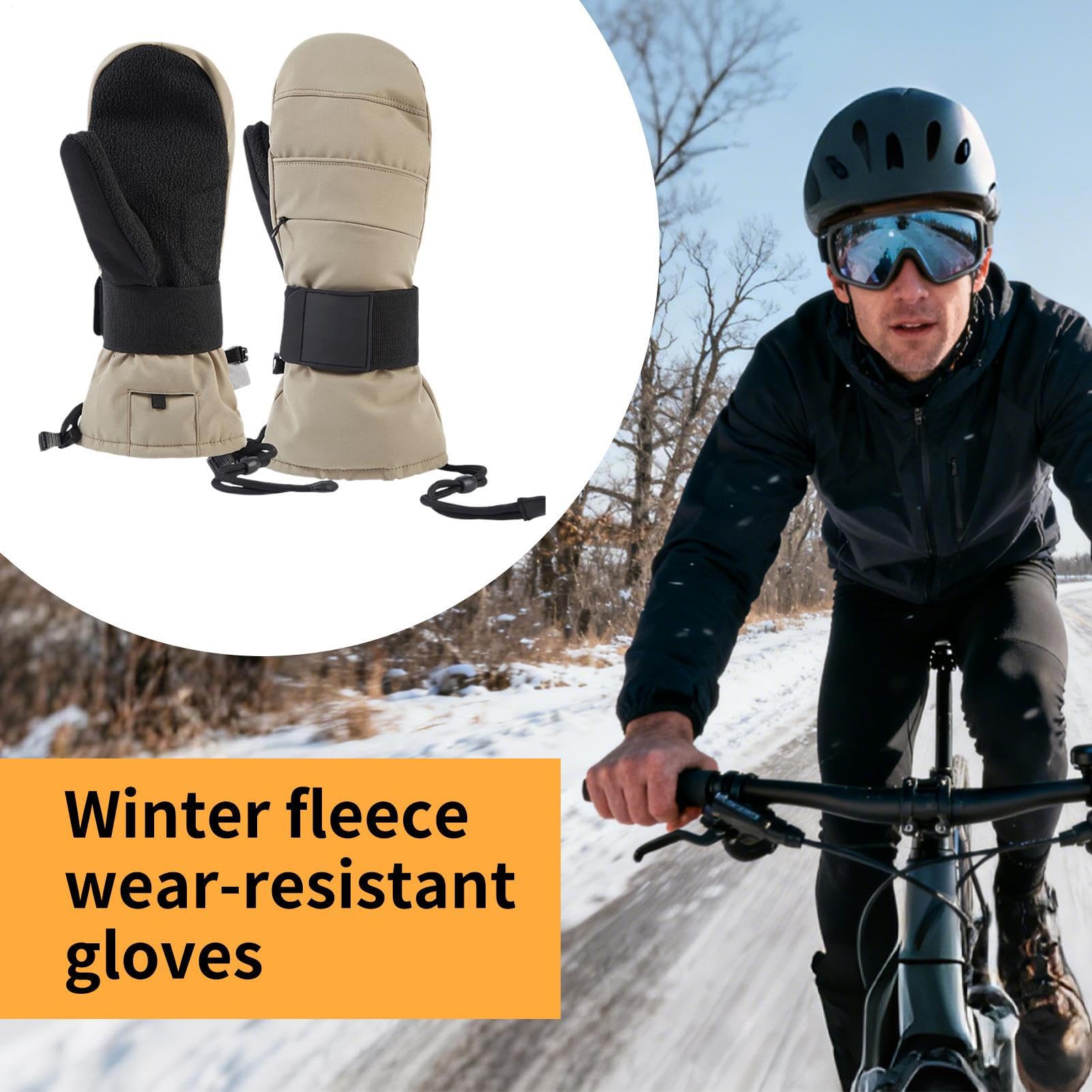 Genérico Inverno: presa migliorata, guanti termici con touch screen, polsiere e da neve con fodera in pile, resistenti per uomo, inverno, moto, sci