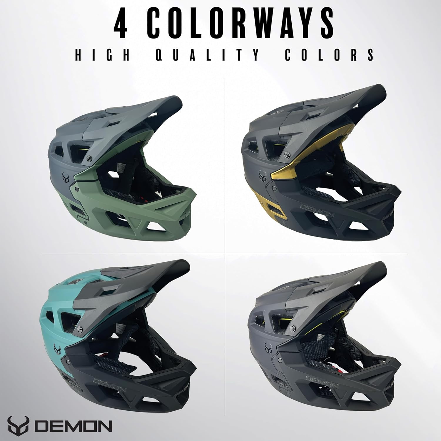 Demon United Podium X MIPS Full Face Mountain Bike Helmet- Removable Fit Pad Options- Advanced Venting System-Lightweight - Fullface DH BMX MTB Helmet - Image 4