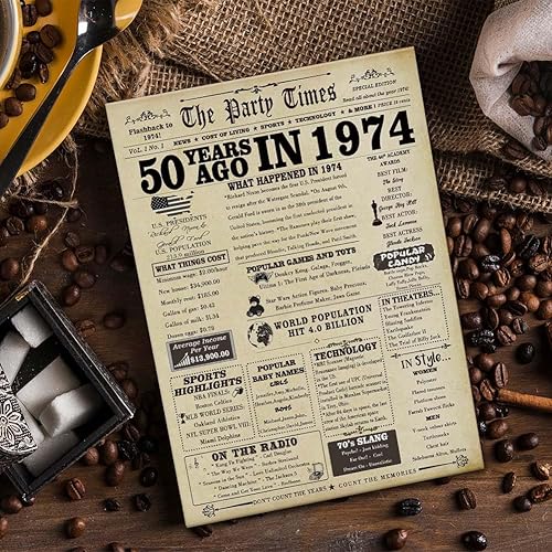 Miniatura 5 de Tarjeta de regalo de feliz cumpleaños 50 para mujeres y hombres, divertido regalo de cumpleaños de 50 años para marido y esposa, regalo de