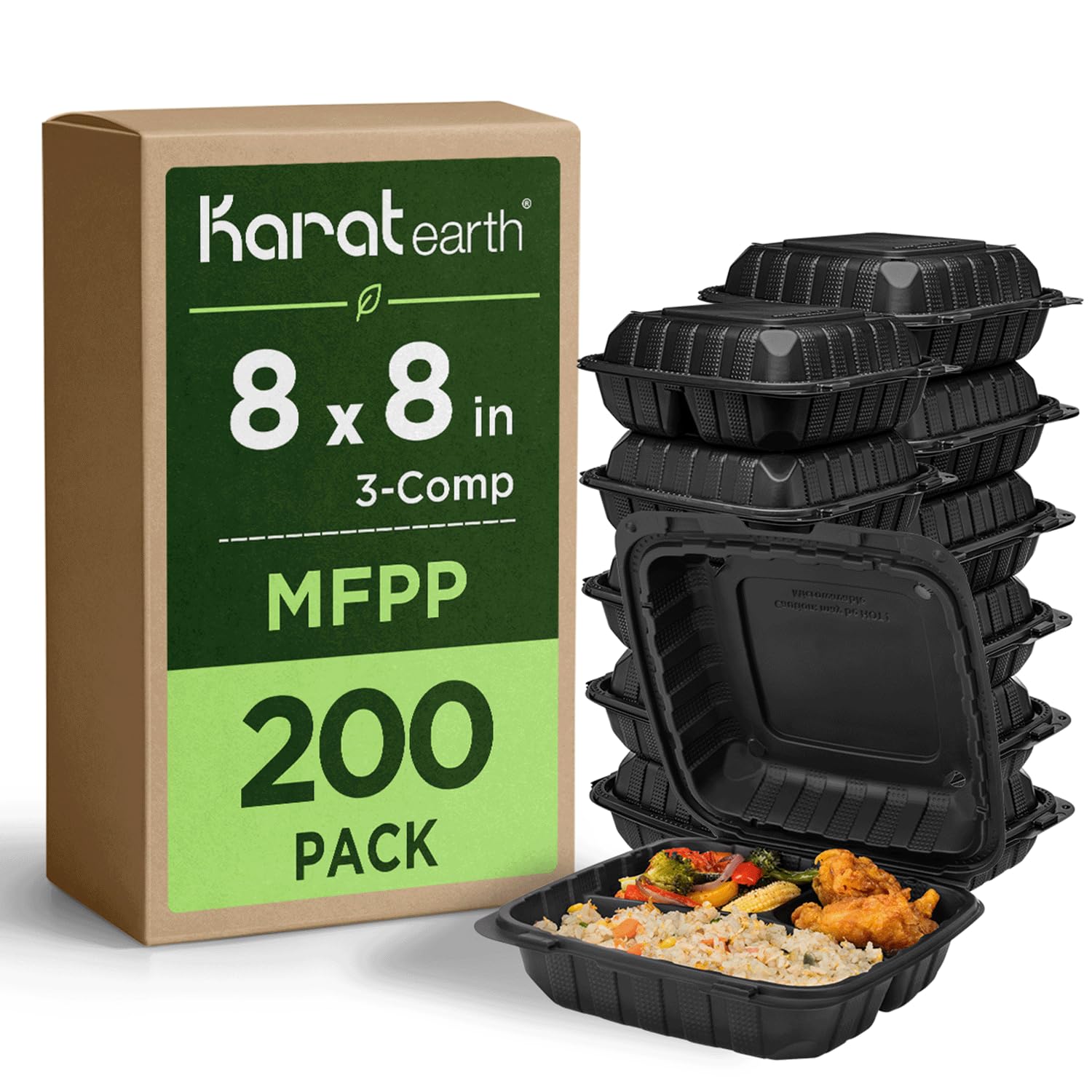 こんむにえる Amazon.com: KARAT EARTH Clamshell Take Out Food Containers [8