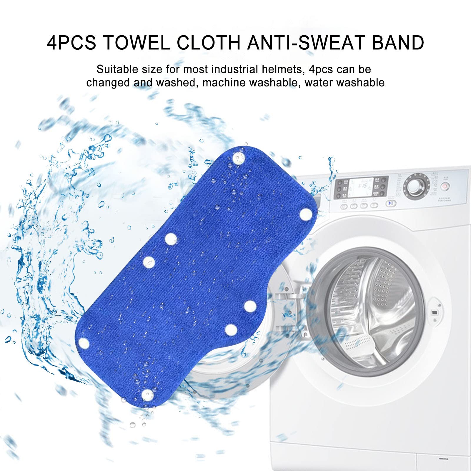 Awaiymi Fascia Tergisudore Lavabile, Fodera Per Cappello Rigido In Cotone, Accessori Riutilizzabili Per Elmetto Rigido, Cintura Antitraspirante, Fascia Per Il Sudore Del Casco - Foto 10