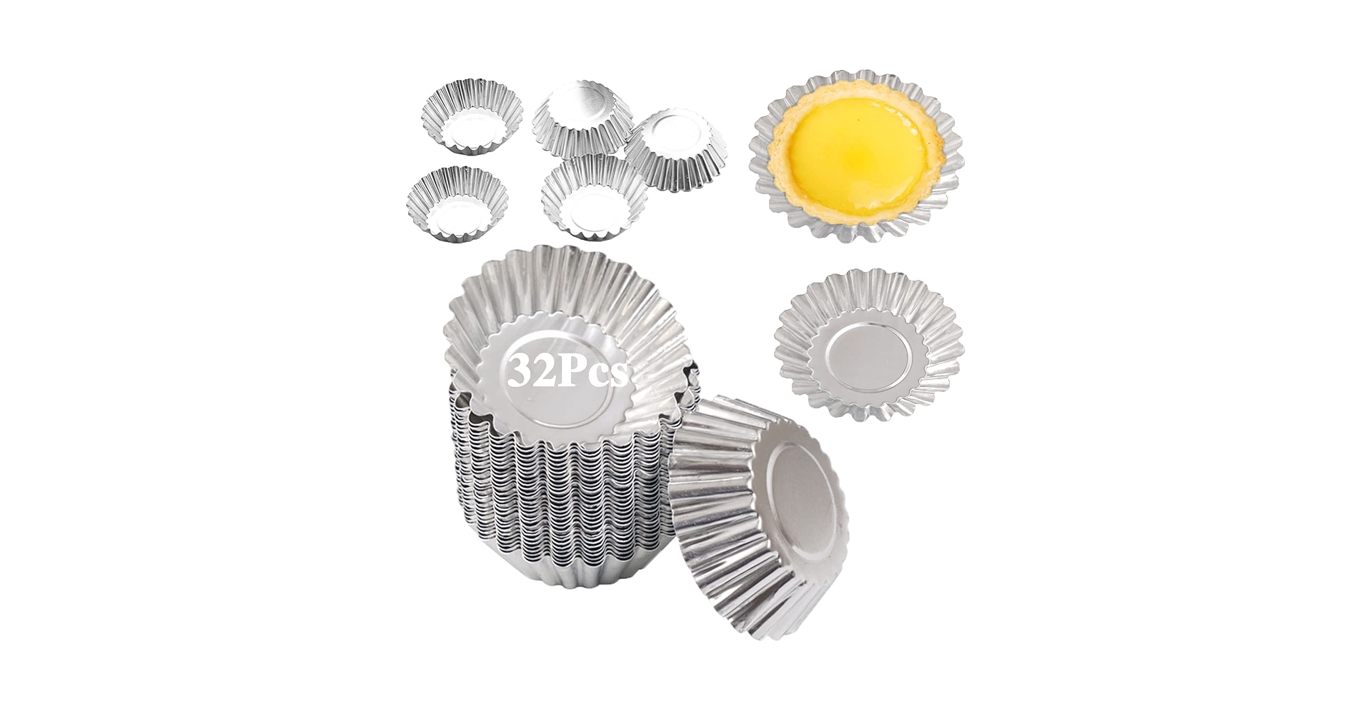 eggtrat 14box Amazon.com: Xstronq Egg Tart Molds 32Pack Tart Pan 2.75inch