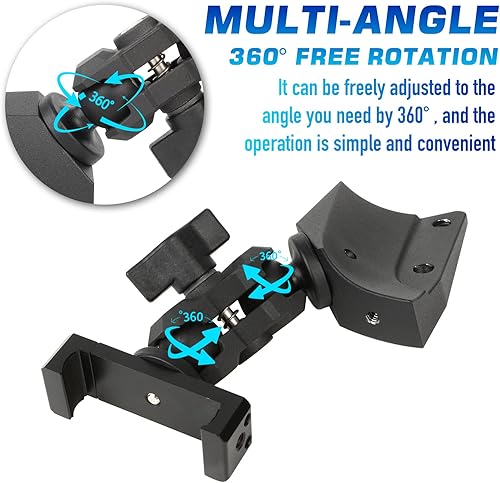 Miniatura 3 de FUNY Soporte de teléfono lateral izquierdo para salpicadero, estabilizador antivibración, soporte ajustable para teléfono celular para accesorios