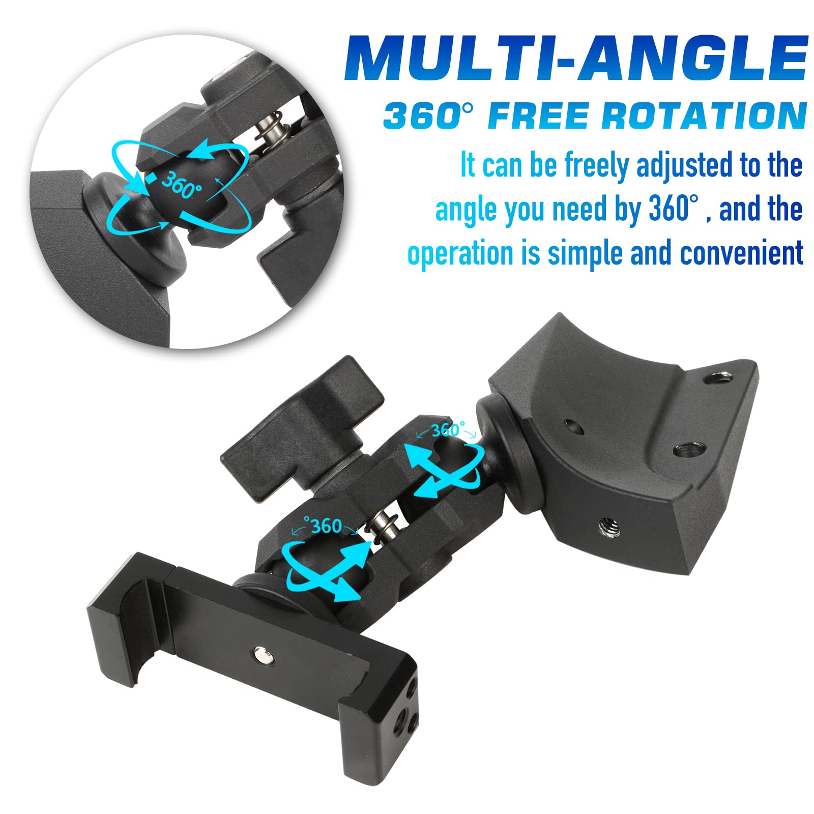 Soporte de teléfono lateral izquierdo para salpicadero, estabilizador antivibración, soporte ajustable personalizado para teléfono celular para Ford Bronco Accesorios 2021 2022 2023