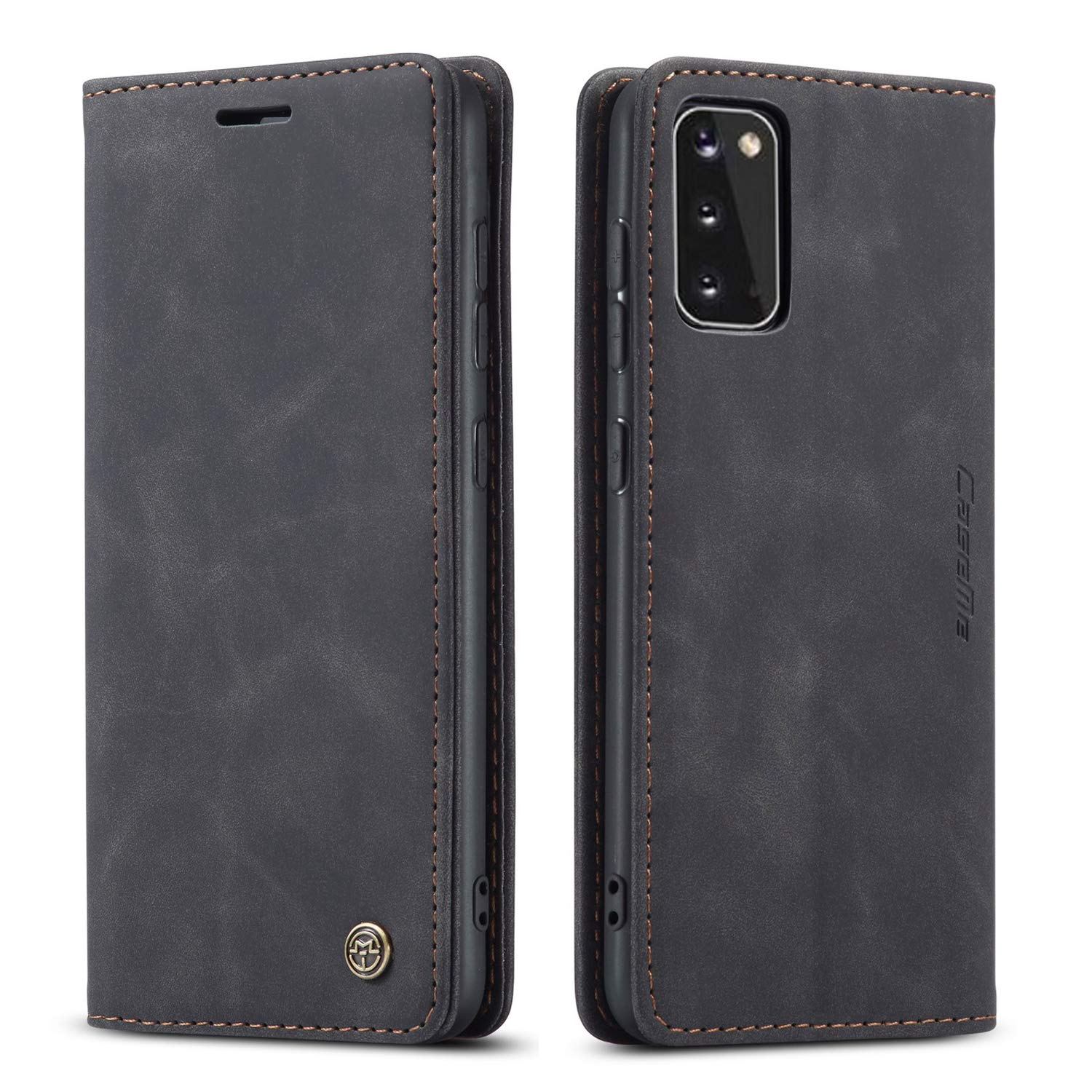 QLTYPRI Case for Samsung Galaxy S20, Vintage PU Leather Wallet Case Card Slot Kickstand Magnetic Closure Shockproof Flip Folio Cover for Samsung