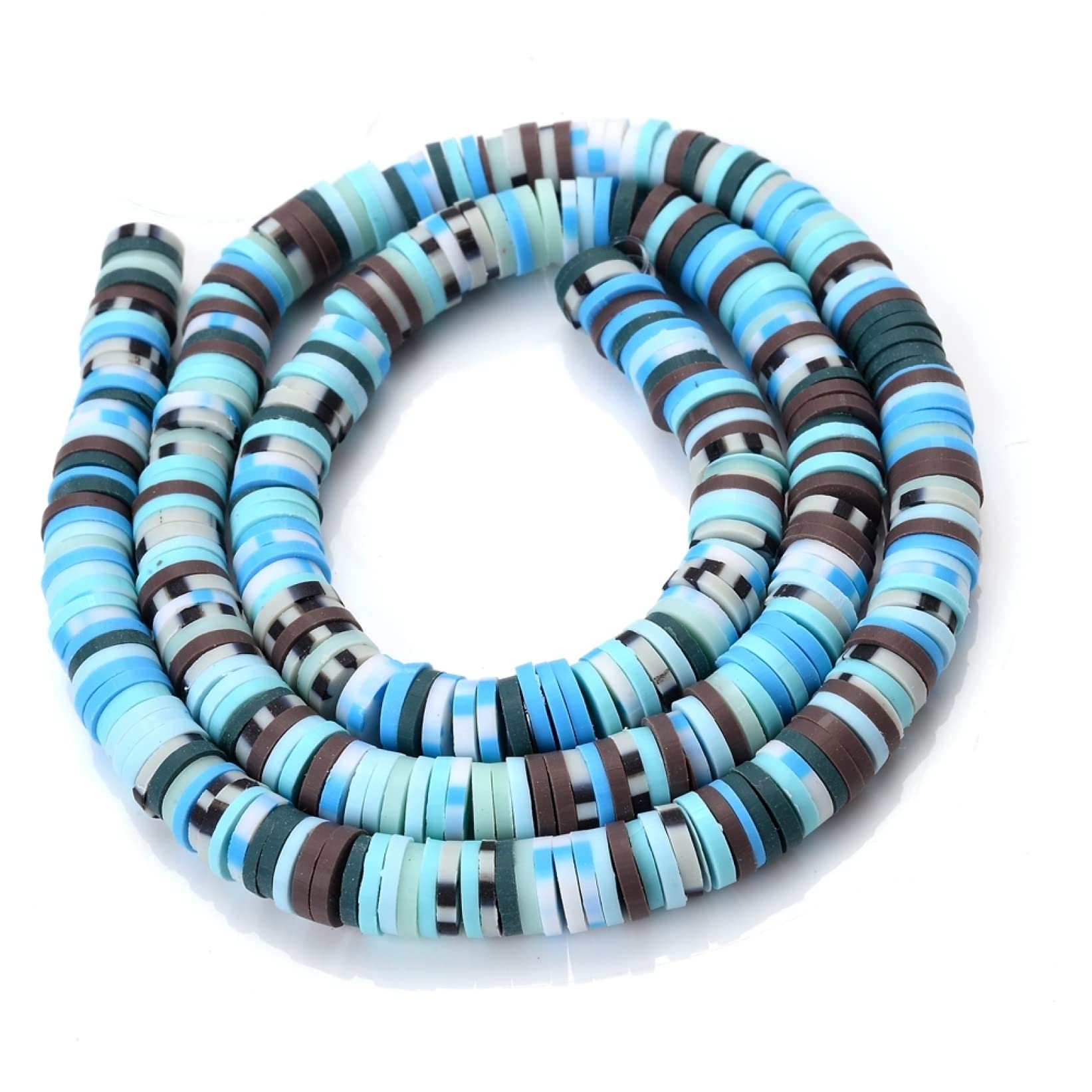 Heishi Lot de 4200 perles à enfiler multicolores de 6 mm pour bracelets, colliers, bracelets