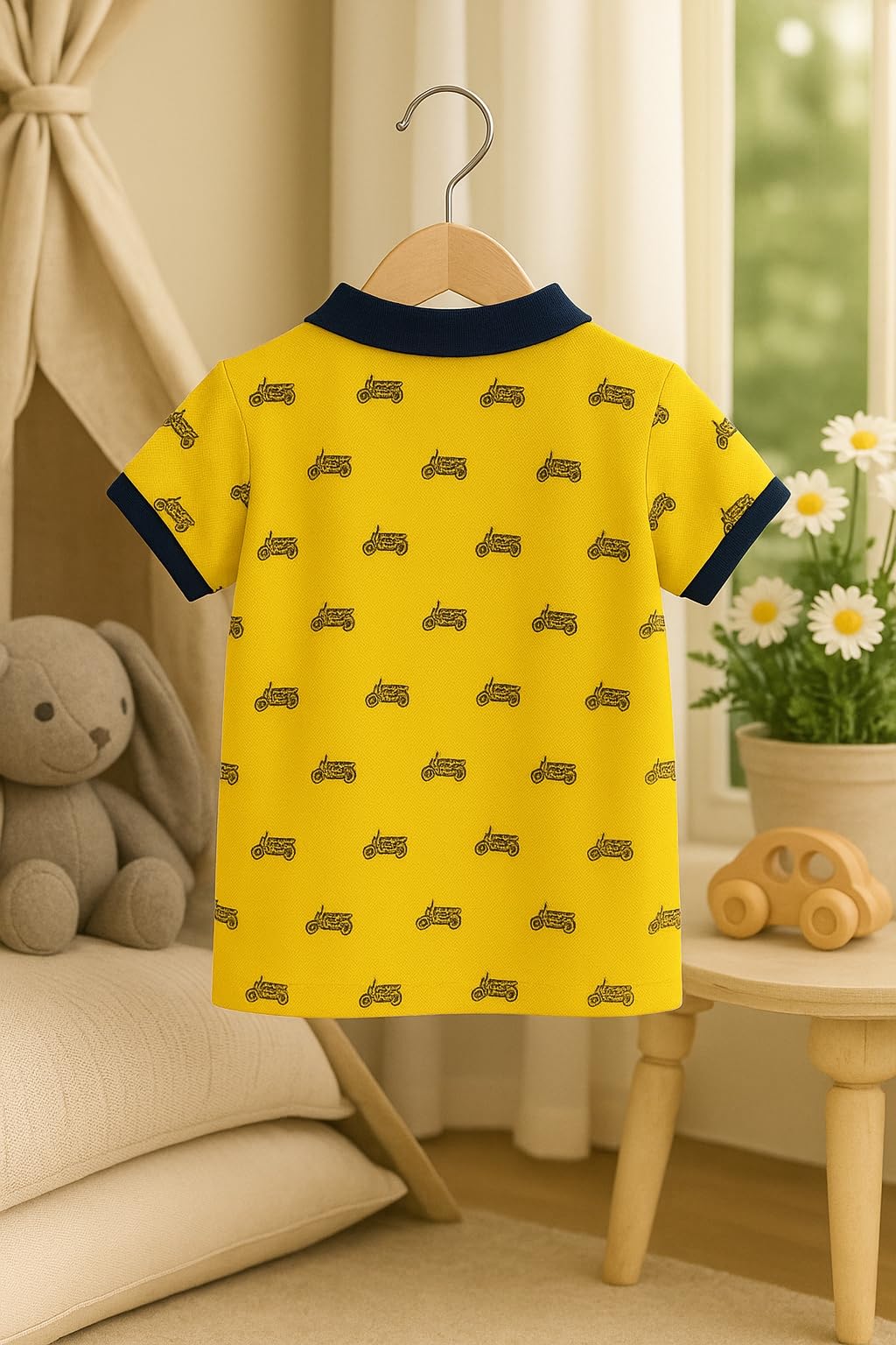 Generico Polo para niños y niñas, camiseta amarilla para niño y niño, camiseta para 3-9 años, ropa de verano de alta calidad, cómoda y transpirable, elegante, 3106