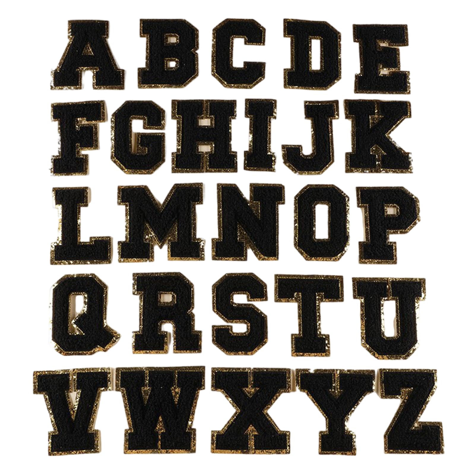 Jazuaiao 26Pieces Letter Sew on Patches Embroidered Applique Sew on Clothing Patches for Clothes Bag Tshirt Backpacks Hat Embroidered Iron on Letters