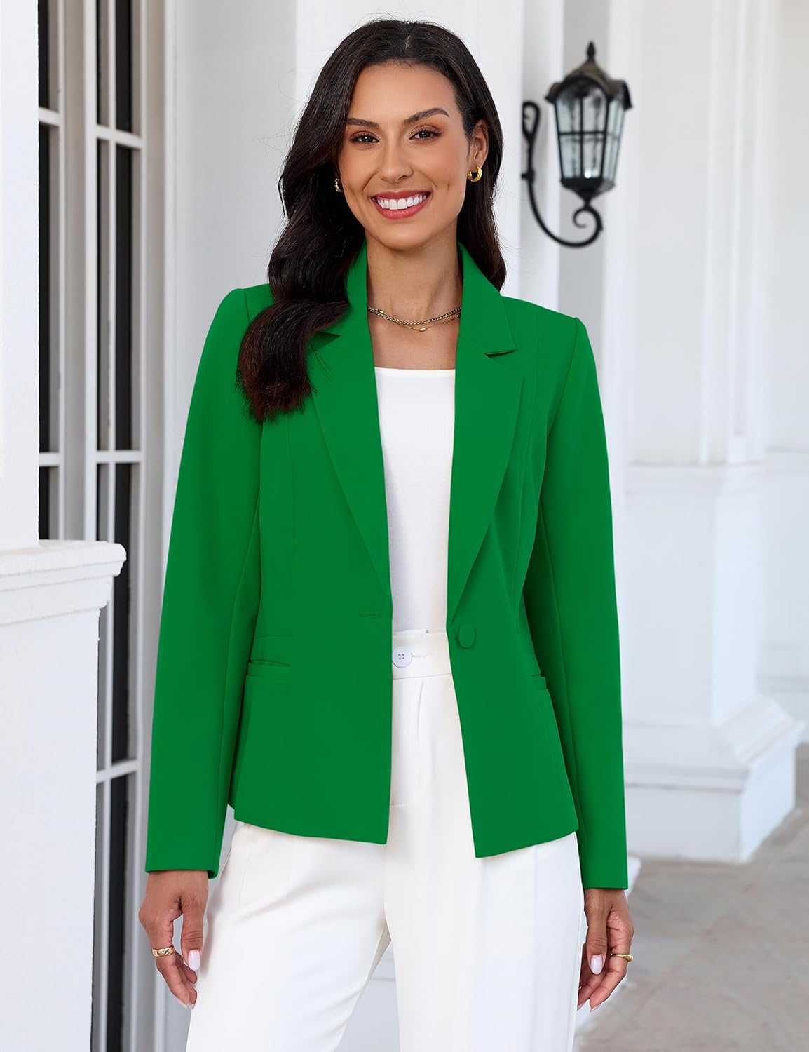 luvamia Blazers for Women Business Casual Long Sleeve Suit Jackets Professional Blazer with Pockets Work Office Outfits - Image 5