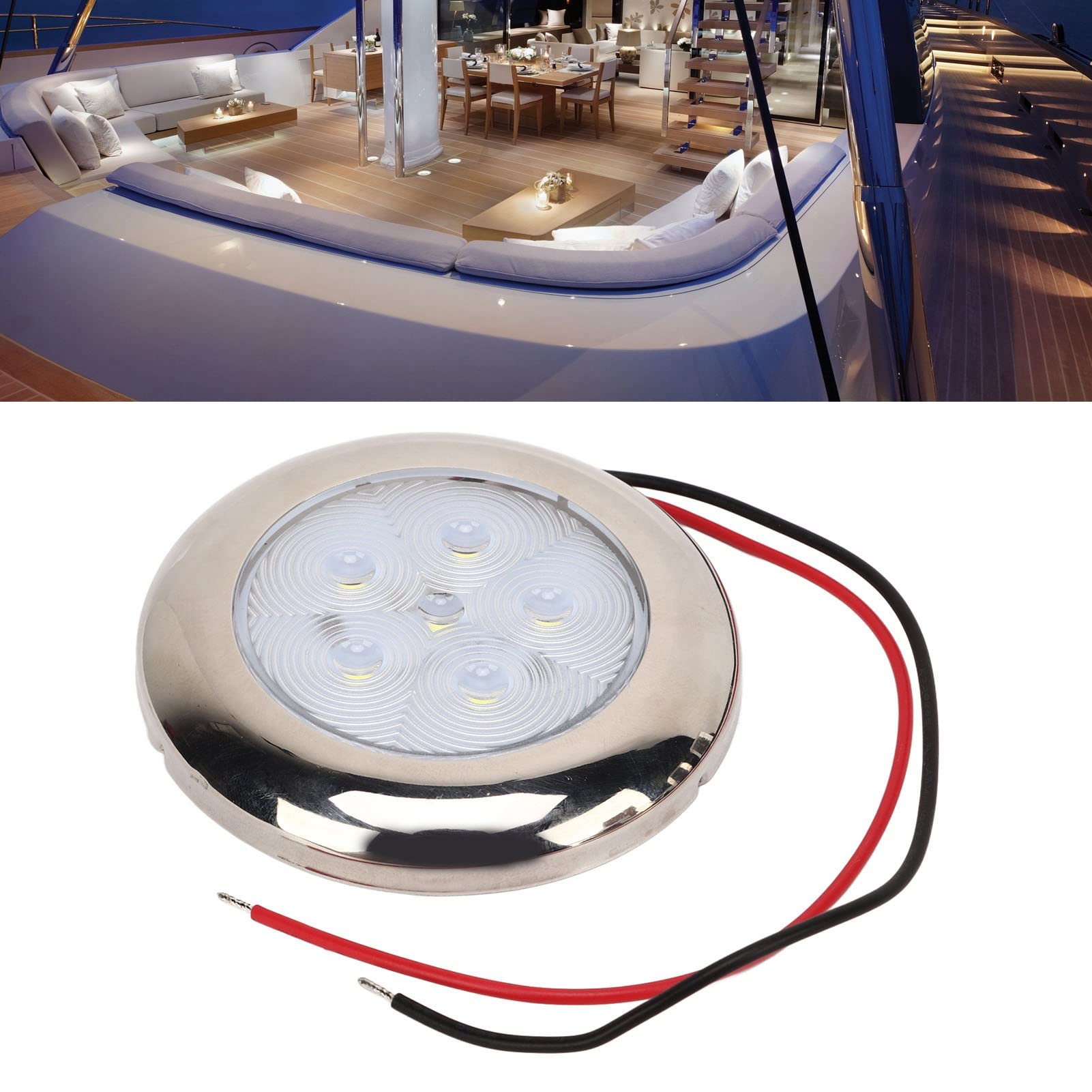 Luce per Cabina per Barche, Plafoniera a Soffitto a LED per 12V IP65 Illuminazione Bianca Impermeabile per per e Roulotte