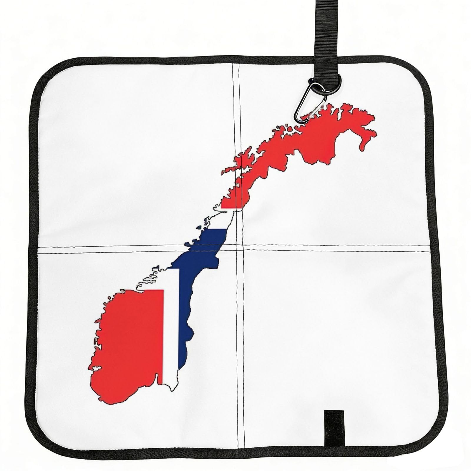 UVBDF Norwegian Flag Map Print Outdoor Sitting Cushion Folding Seat Pad Compact Portable Picnic Bench Cushion Mat
