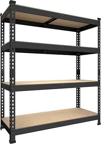 PrimeZone Estantes de almacenamiento de 4 niveles de 36 pulgadas de ancho x 16 pulgadas de profundidad x 55 pulgadas de alto, estantes de