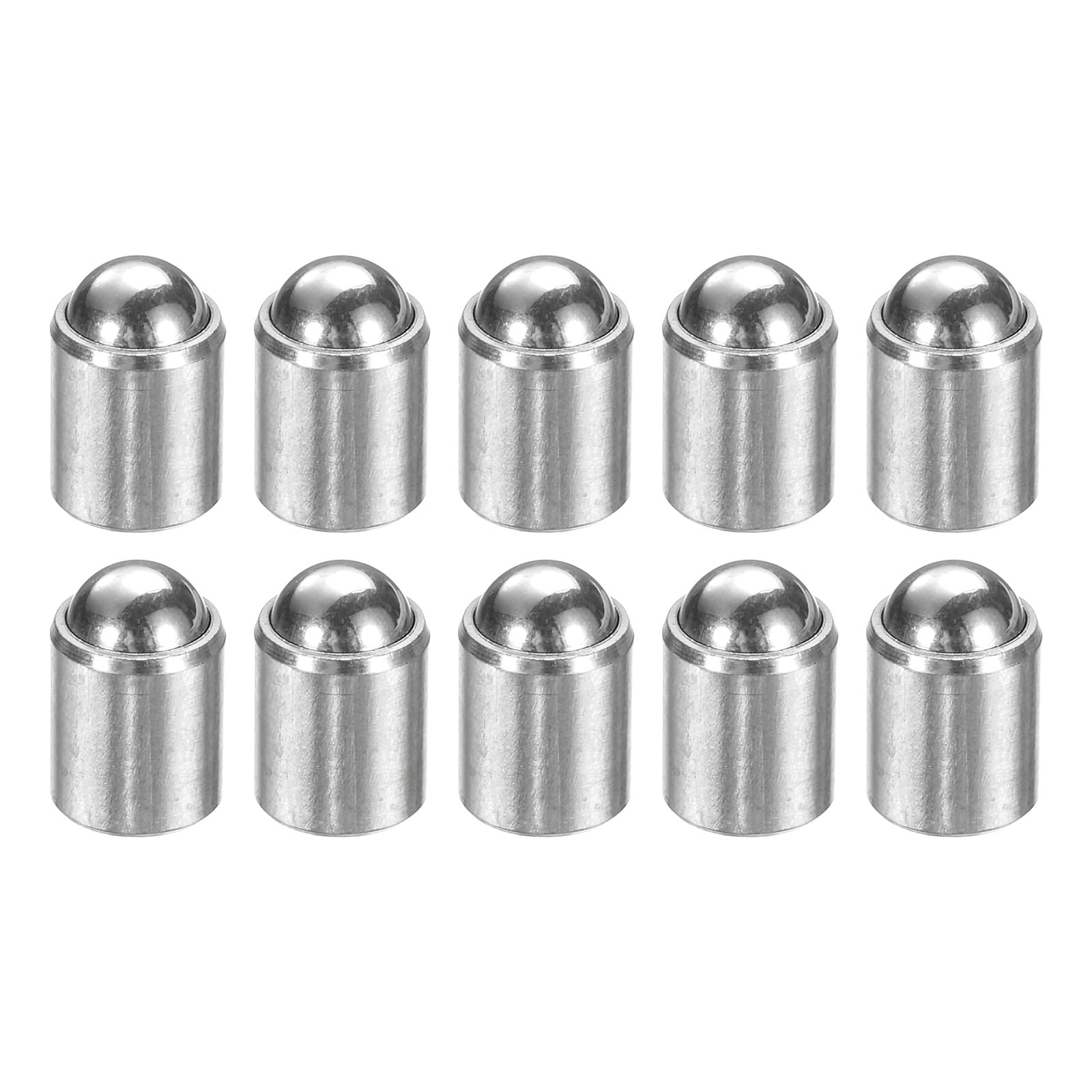 HARFINGTON 10pcs Ball Point Spring Plungers 6x7mm 304 Stainless Steel No Step Positioning Beads Mini Spring Plungers Ball Catch Latch for Door Cupboard Mechanical Devices Furniture