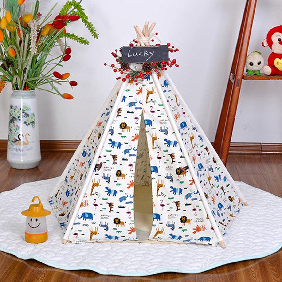 HaiMa Pet Dog House Tente Lavable Chiot Chat Intérieur Extérieur Maison Jeu Tipi Lit pour Animaux - L