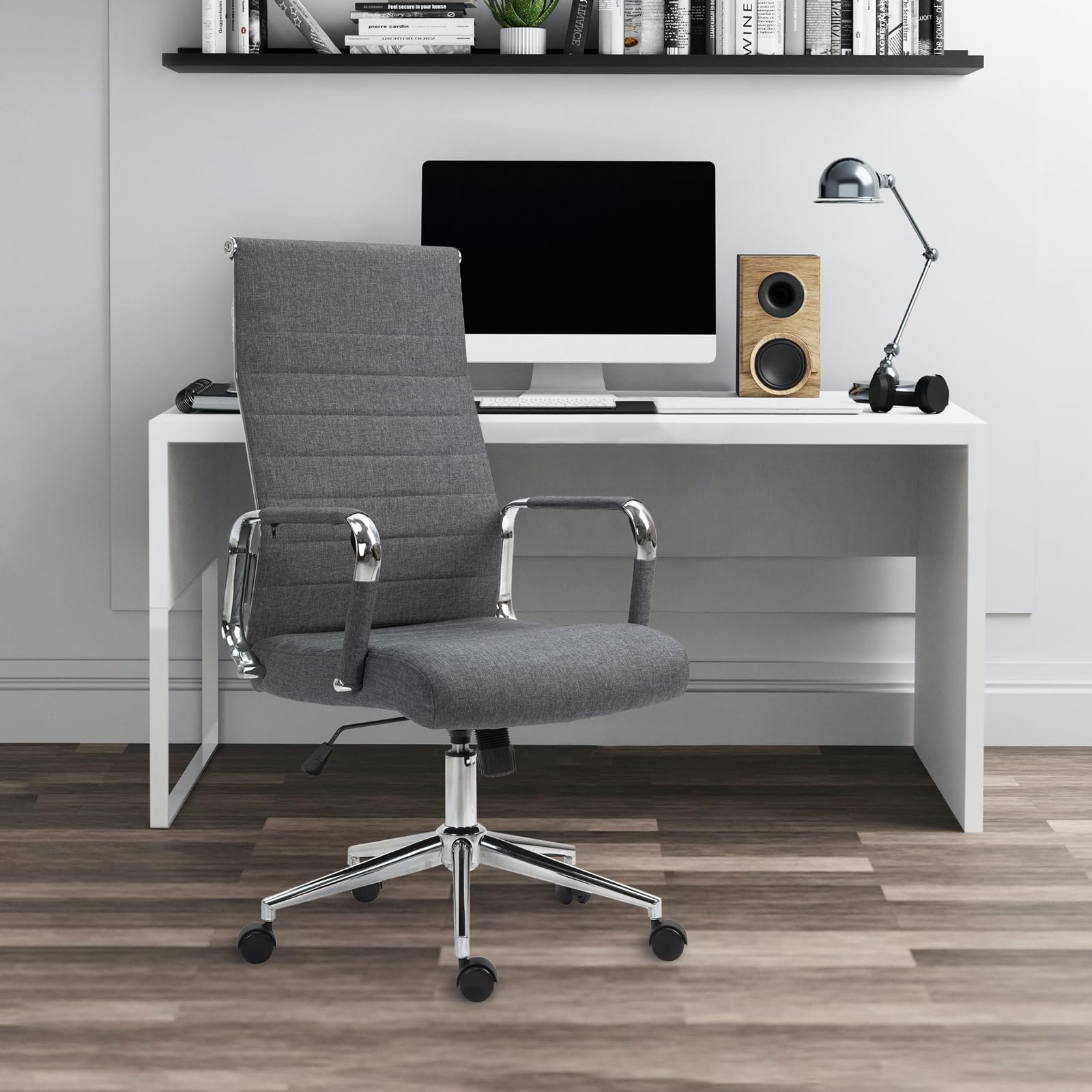 SVITA Office Comfort Bürostuhl Drehstuhl Chefsessel Schreibtischstuhl Stoffbezug Dunkelgrau