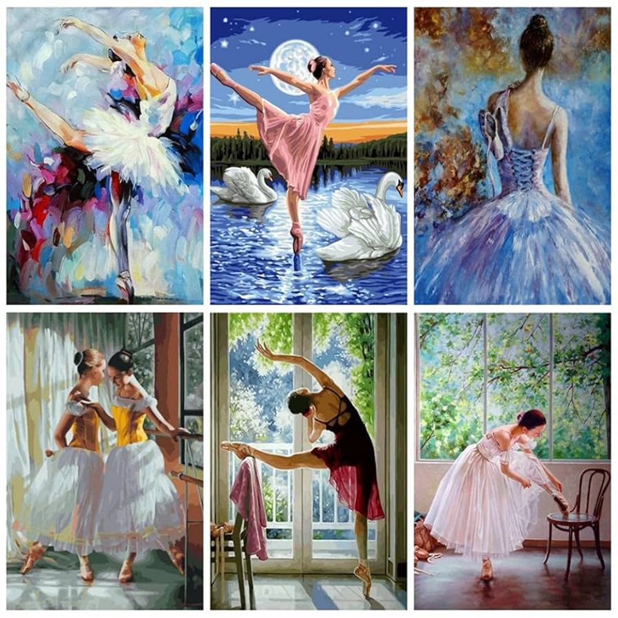 バレリーナのアクリル画色紙サイズ　フレームなし 額縁 アクリルフレーム 色紙サイズ(内寸：242×272mm / 外寸：292