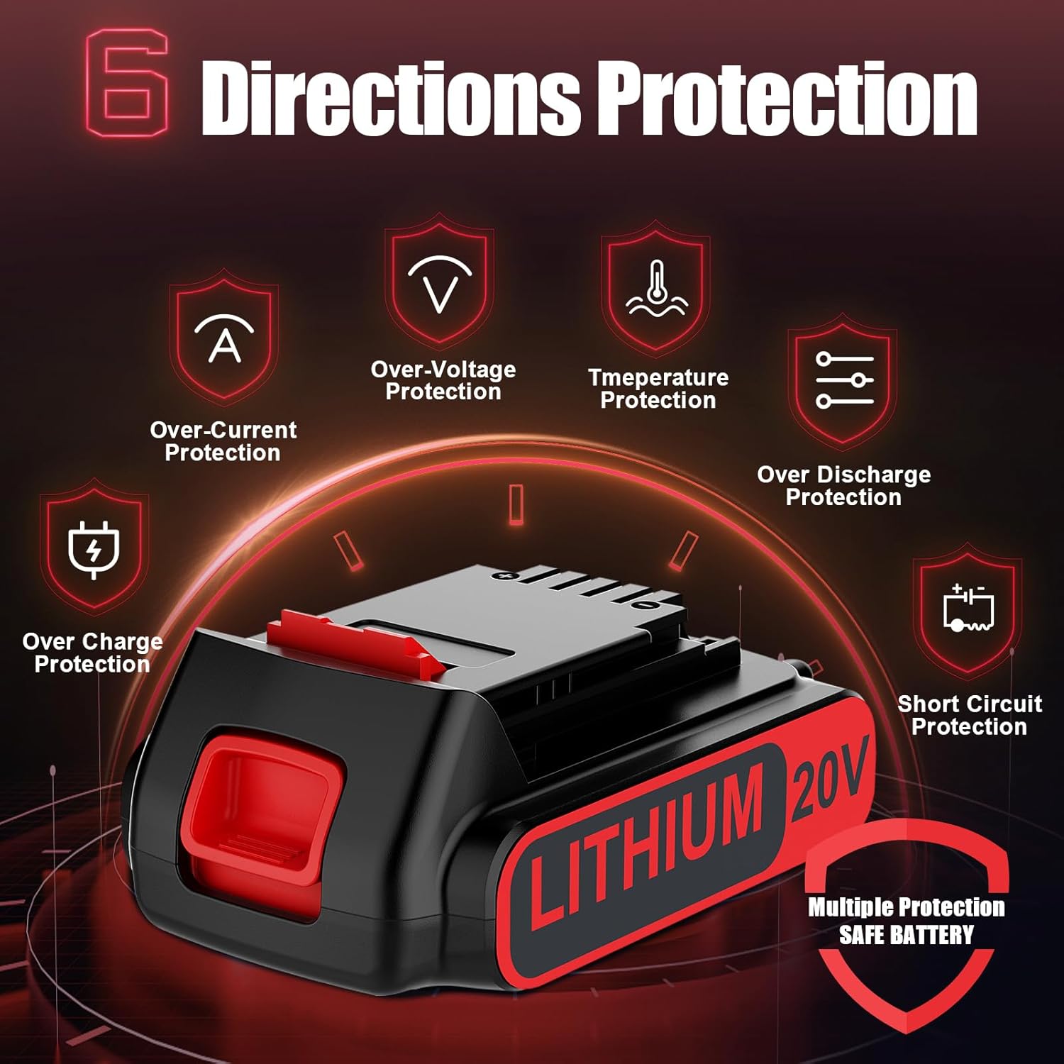 3500mAh LBXR20 Battery for Black and Decker 20V Battery Replacement 20Volt Max Lithium-ion LB20 LBXR20 LBXR2020 20V Lithium-ion Weed Eater Trimmer Cordless Tool Battery 2Pack Just for Black and Decker - Image 4