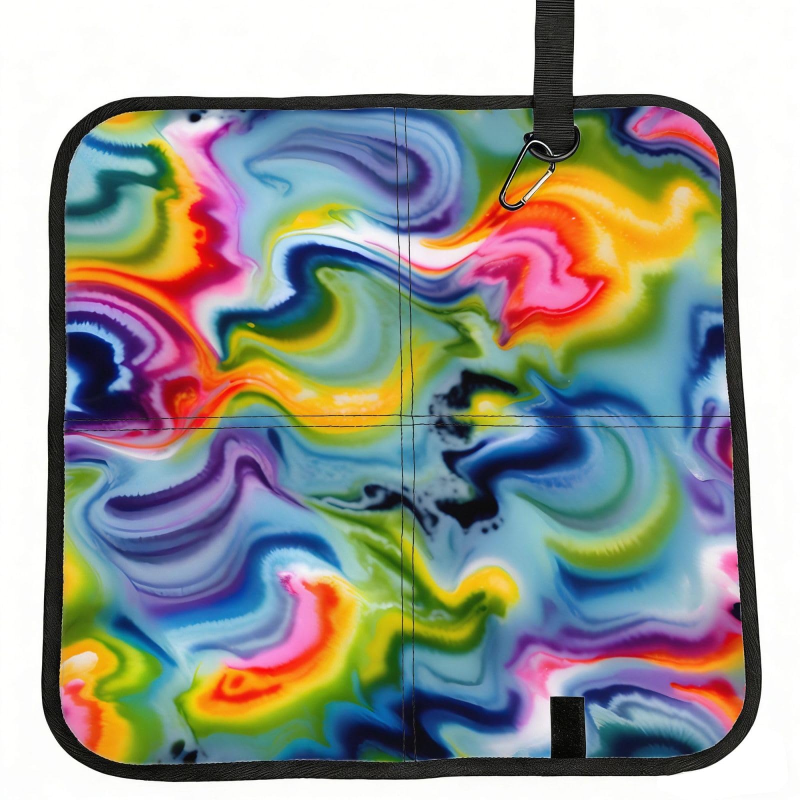 AYYQWE Tie Dye Print Foldable Seat Cushion Portable Chair Pad Office Commuting Picnic Camping Outdoor