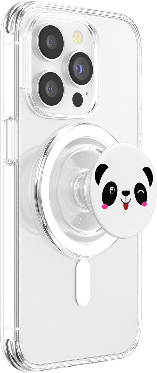 Cute Panda Face Funny Panda Bear PopSockets MagSafe PopGrip for iPhone