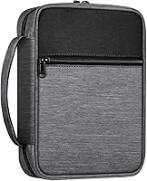 Vista 16 de FINPAC Funda para Biblia, Estuche de Transporte para Libros Bolsa de Iglesia Biblia Protectora con Asa y Bolsillo con Cremallera, Regalo para Madre
