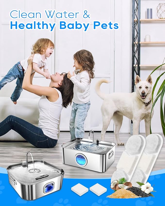 8 Filtros y Esponjas para Fuente de Agua Mascotas Cunina miniatura 7