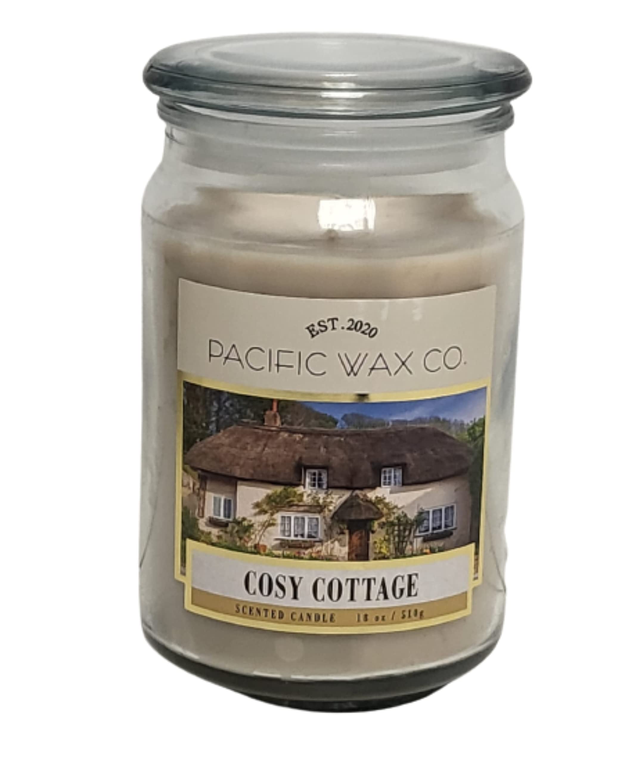 Divas World Multicolor Pacific Wax Co Scented Candle Jar Fragranced Candles Glass Jars Gift 18Oz/510G (Cosy Cottage)