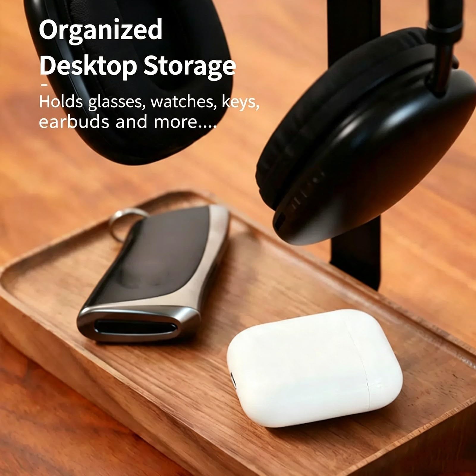 Soporte De Madera For Auriculares, Colgador De Auriculares For Juegos