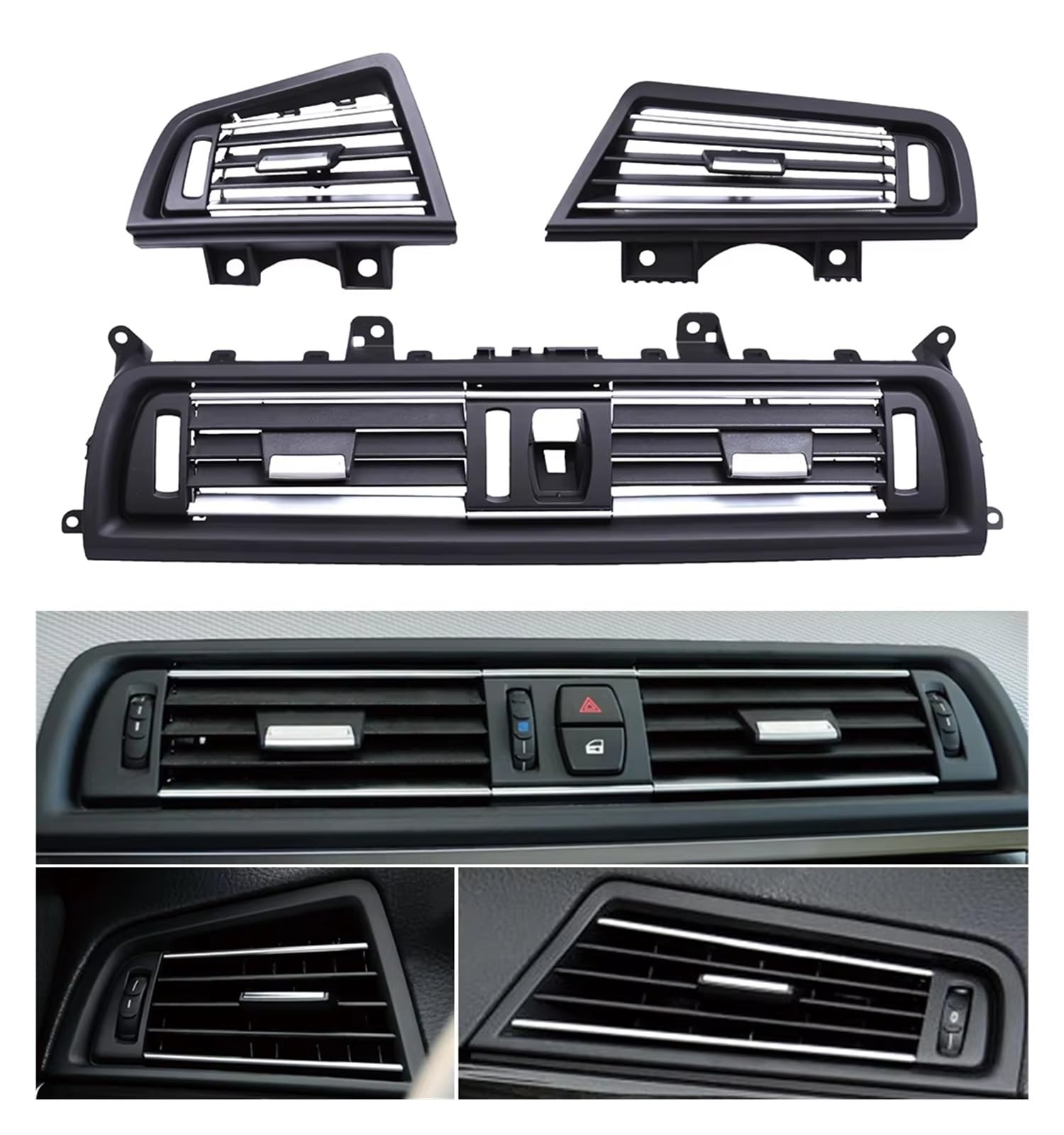 Aria Condizionata Sfiato Per BMW Serie 5 F10 F11 523 525 528 530 Pannello Griglia Presa D'aria Aria Condizionata Air A/C bocchetta(LHD Left NO Chrome)