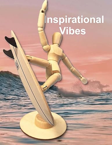 Miniatura 4 de Escultura de arte de surf de 5.5 pulgadas con doble aleta de pez tabla de surf para decoración retro de surf, escritorio de oficina en casa, poses