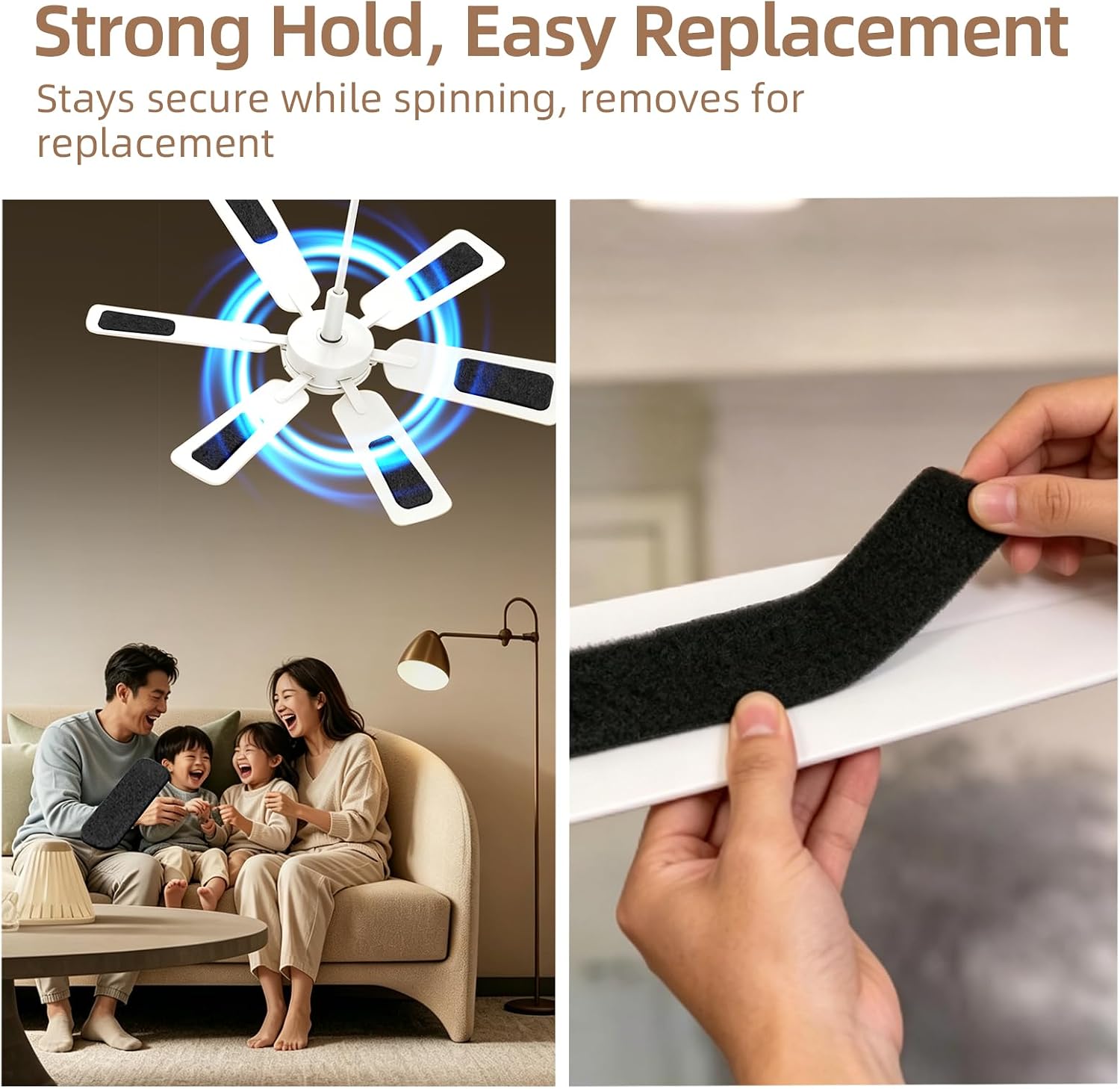 Ceiling Fan Filters for Blades, 20 Pack Activated Carbon Pads