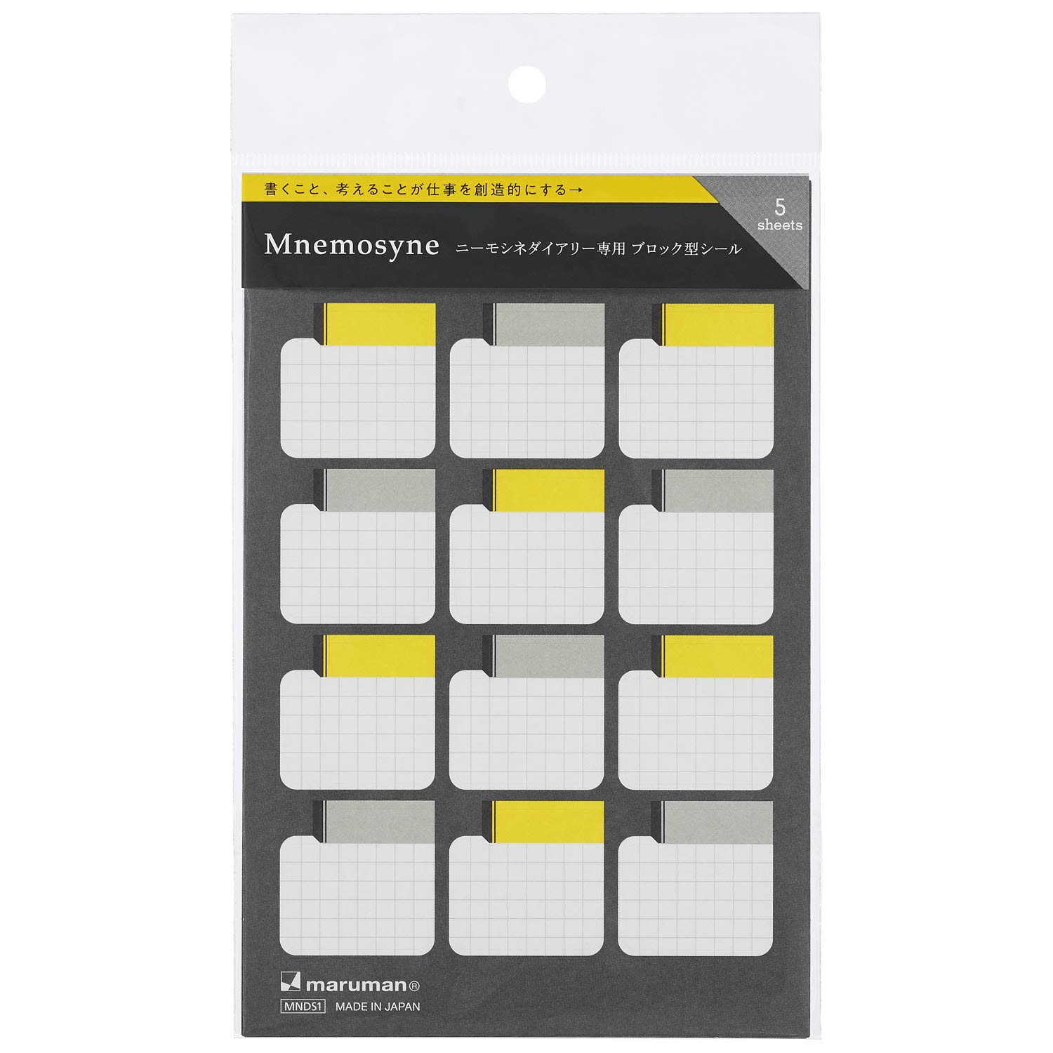 Maruman Mnemosyne 2022 Monthly Diary & Notebook Set - Black PVC Cover, A5 Size