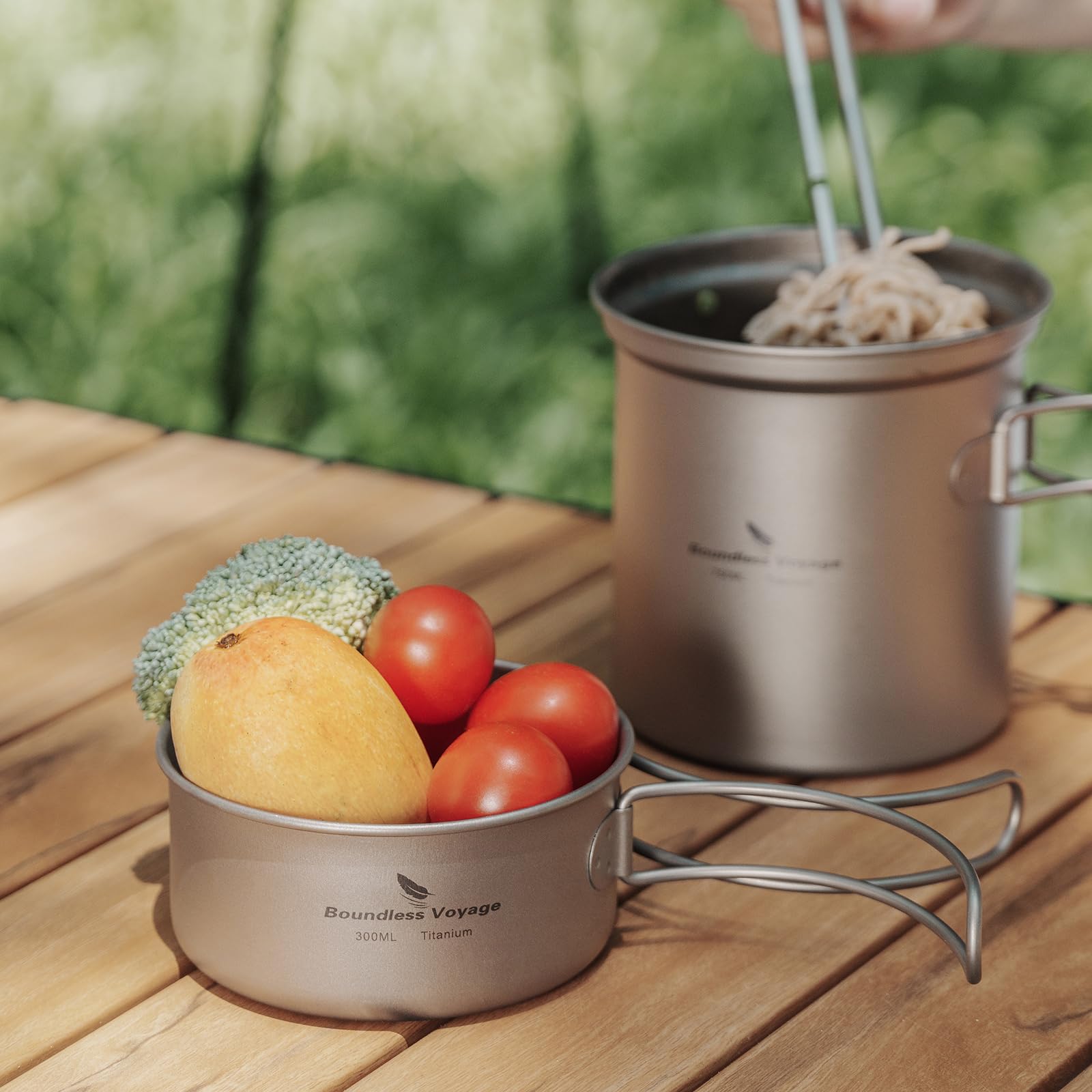 Boundless Voyage Ensemble de cuisine léger pour camping, randonnée, pique-nique, pêche, alpinisme