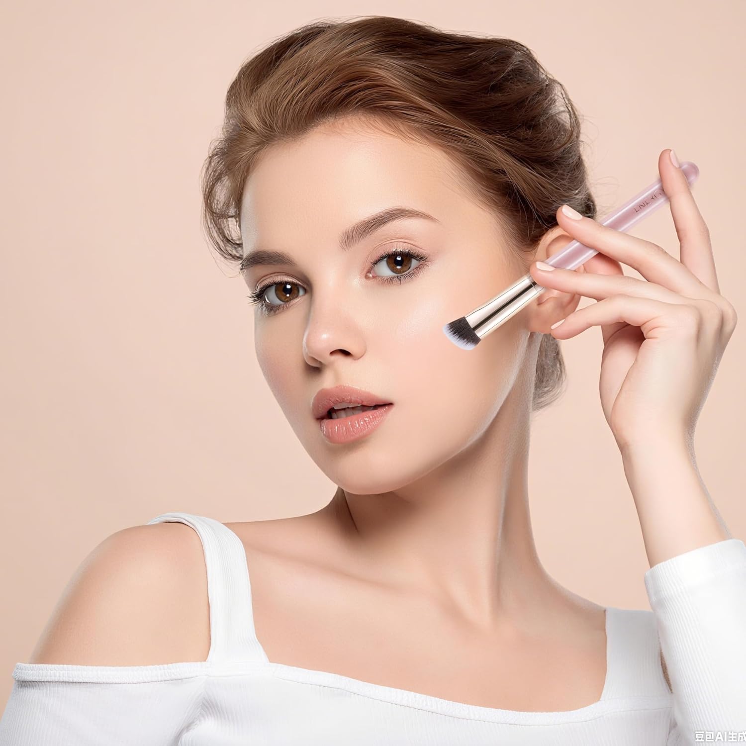 ENERGY Concealer Brush,Professional Under Eye Makeup Small Angled Precision Face Blending Brush-Liquid Cream Foundation Concealer for Dark Circles,Make Up Nose Contour Applicator Vegan (Teardrop,Pink) - Image 8