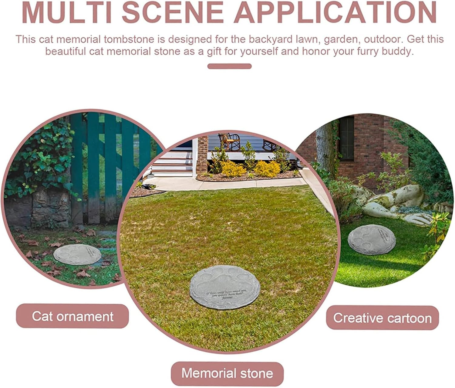 Pet Memorial Gifts for Loss of Dog - Personalized Pet Memorial Garden Stone for Dogs - with Sympathy Poem Remembrance Tombstone in Lawn Backyard(Mossy Color)