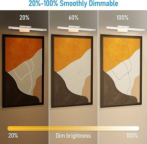 Miniatura 10 de LEONLITE 3CCT - Luz LED regulable, 2700 K3000 K4000 K seleccionable, marco de fotos giratorio CRI90 de metal completo para arte de pared, pintura,