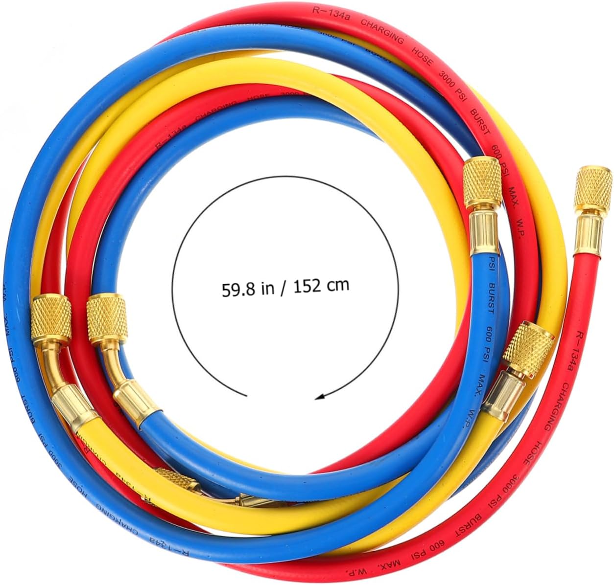3Pcs Charge Hose with Ball Valves for Durable High Pressure Charging Tubes for Automotive Systems
