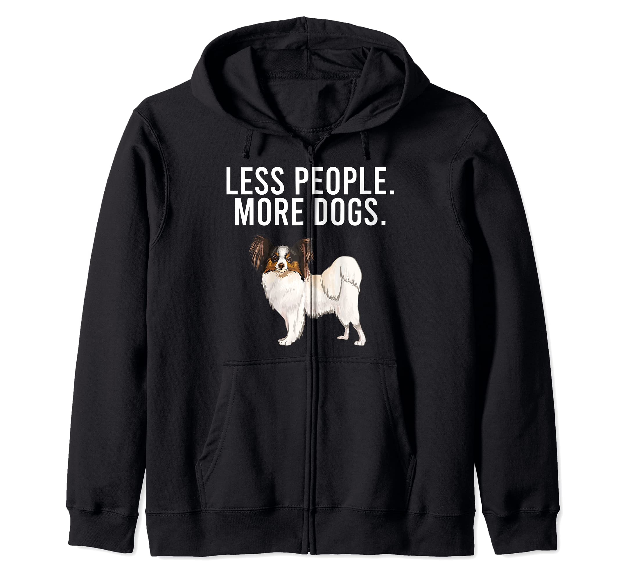 Less People More Dogs Soft Coated Wheaten Terrier Funny Zip Hoodie, Black