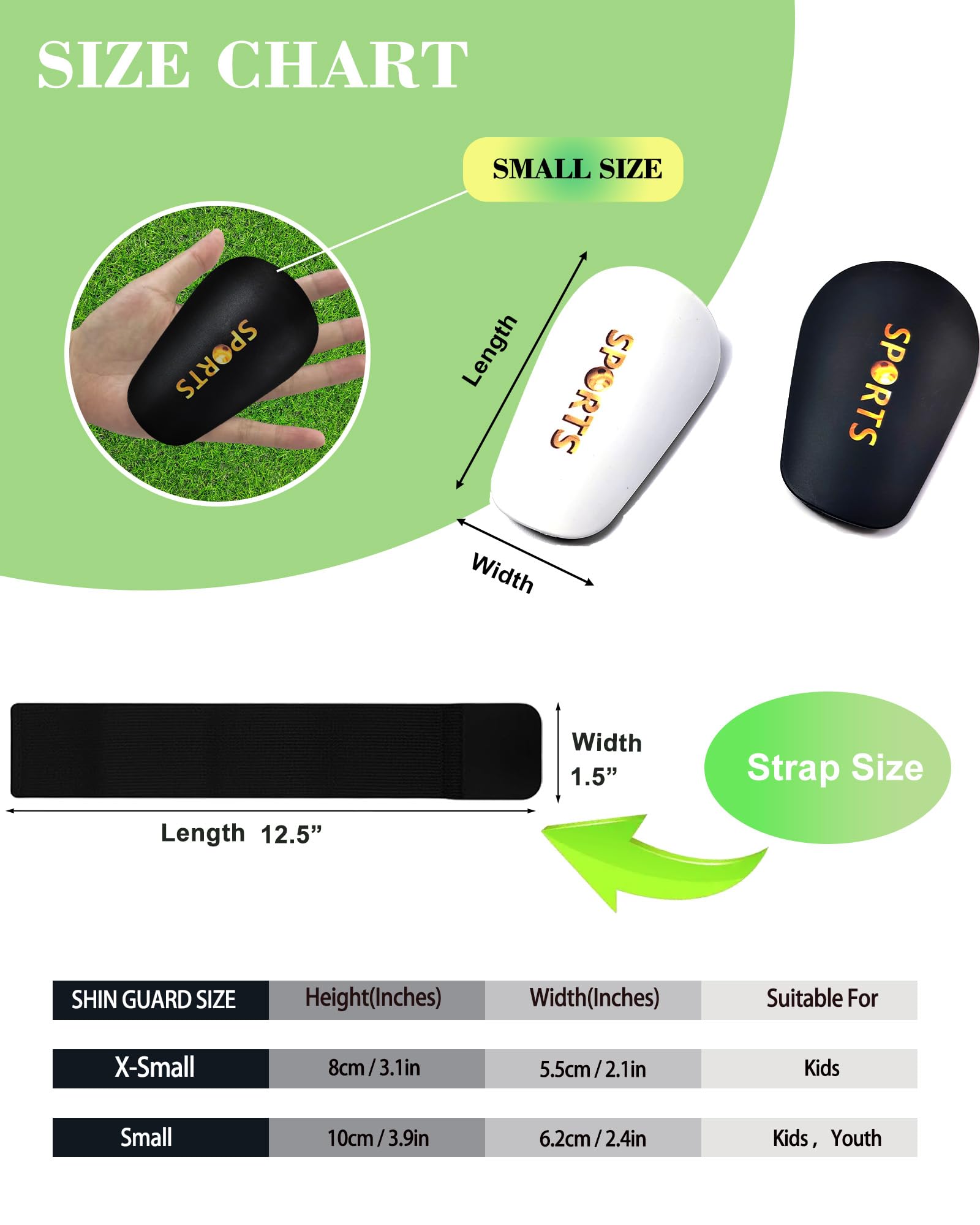 PULUOMASI 4 Pairs Mini Shin Guards Soccer Kids Age 4-6 with 4 Pairs Straps,Ultra Light Tiny Protective Equipment,Impact Resistant Calf Protective Gear Shin Pads for Toddler Youth Players