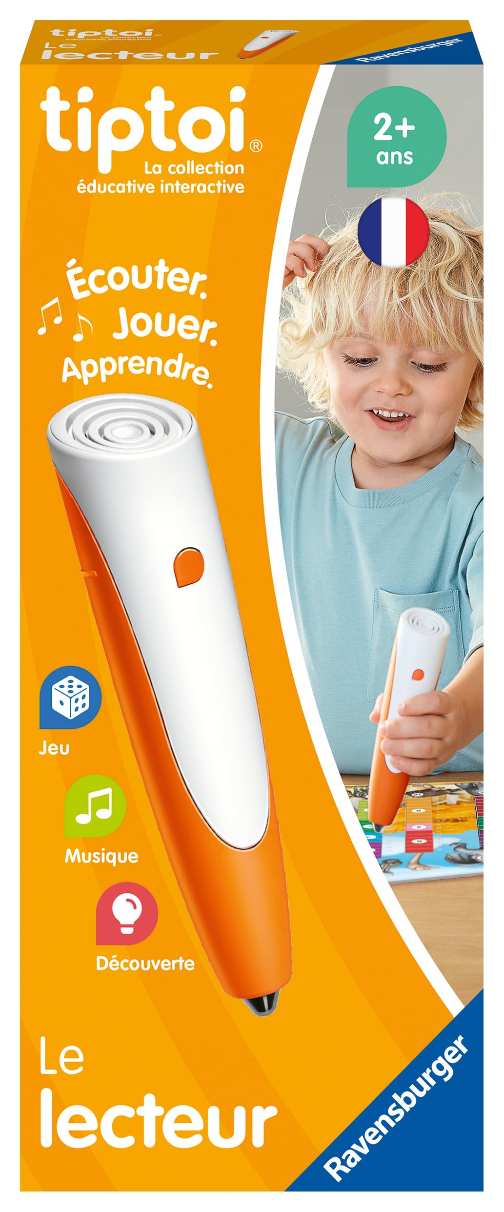 Ravensburger - tiptoi® - Lecteur interactif - Jeu éducatif électronique, sans écran - Dès 2 Ans - Version française - Histoires, Sons, Jeux et musiques - 00 178