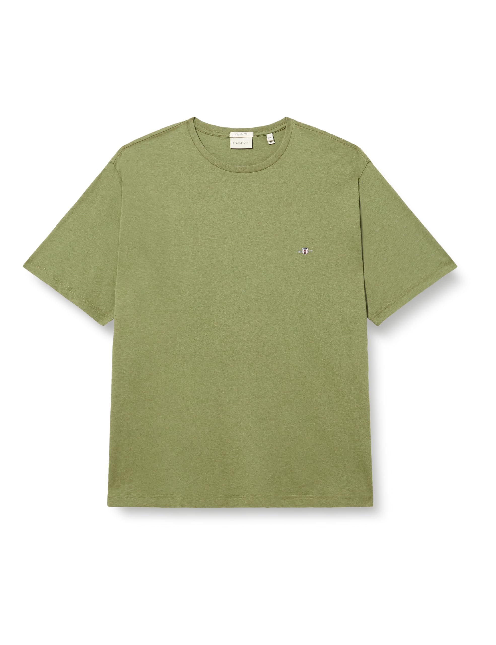 Gant Men's Dark Cactus Melange Reg Shield Ss T-Shirt
