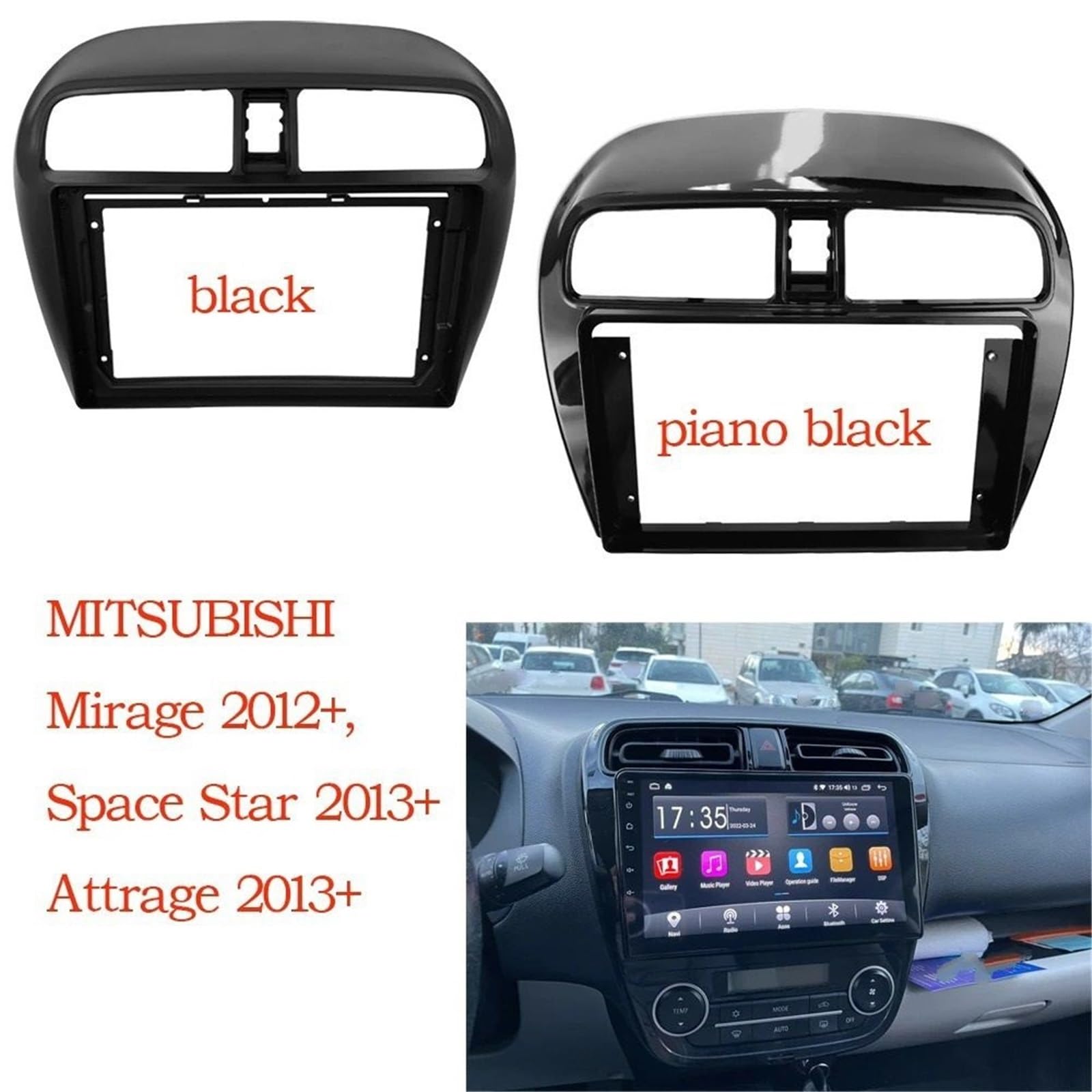 Autoradio-Blende,Compatible With Mitsubishi