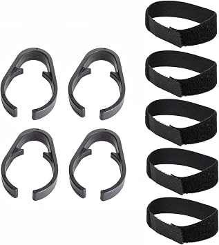 Roland V-Drums 1.5 inch Rack Cable Clips 4 Pack and Silverline Audio 5 Pack Drum Cable Wrap Bundle