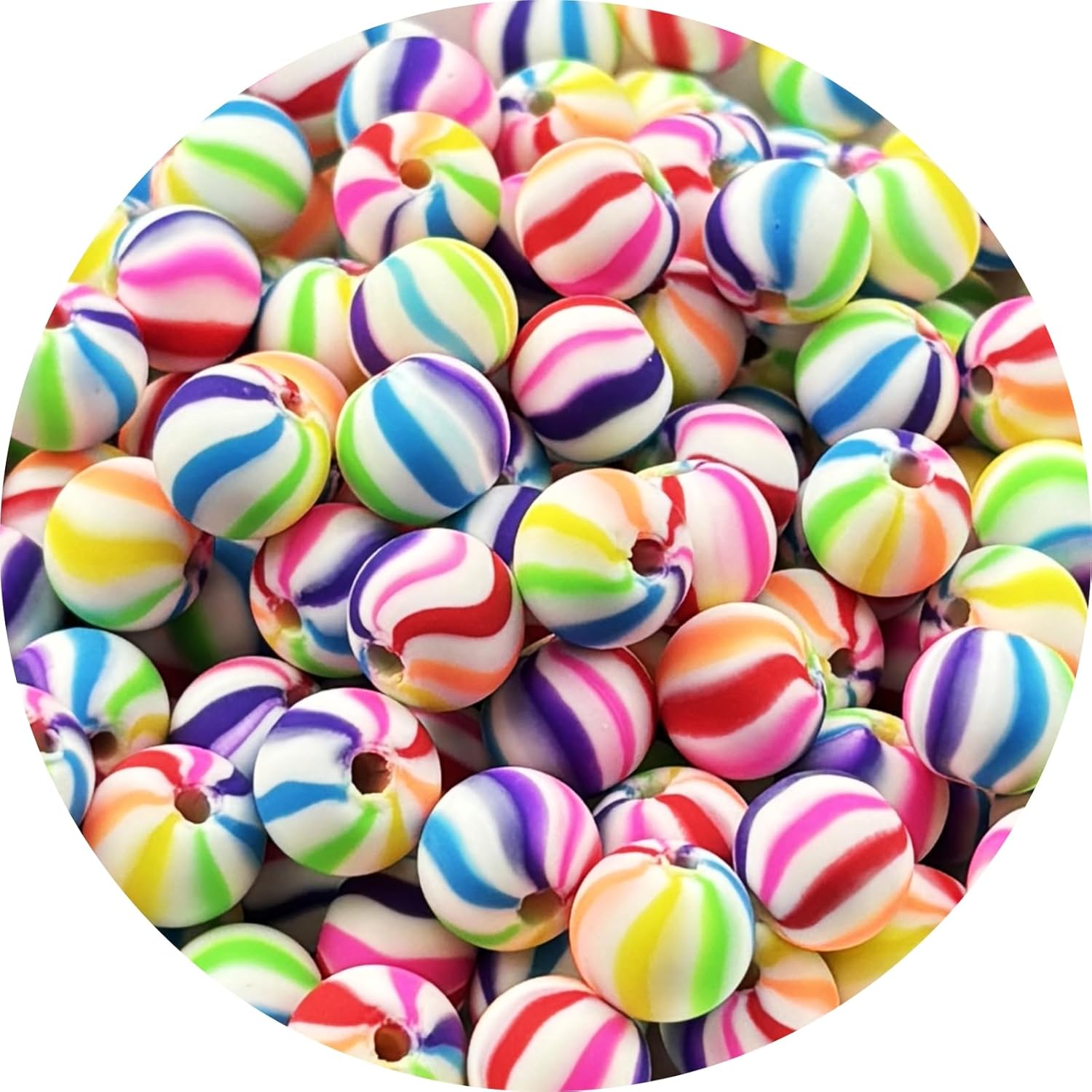 200pcs 6mm Polymer Clay Beads Round Spacer Beads Heishi Vinyl Beads for Making Bracelet Necklace Earring Accessories DIY Handmade Craft(Rainbow)