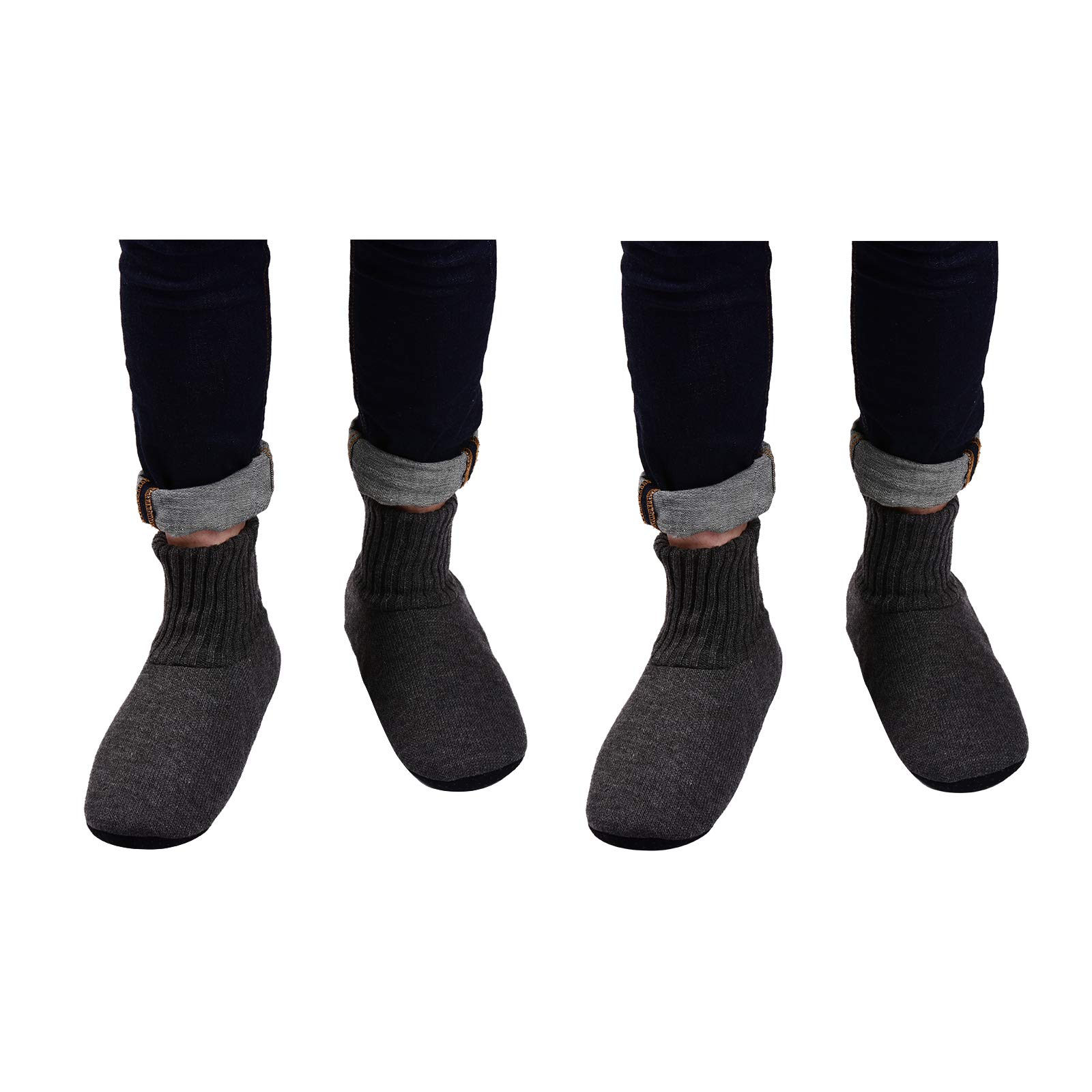 Panda Bros Slipper Socks Soft Cozy Thick House Indoor Boot Sock Shoes with Anti-Skid Bottom Soles for Men's